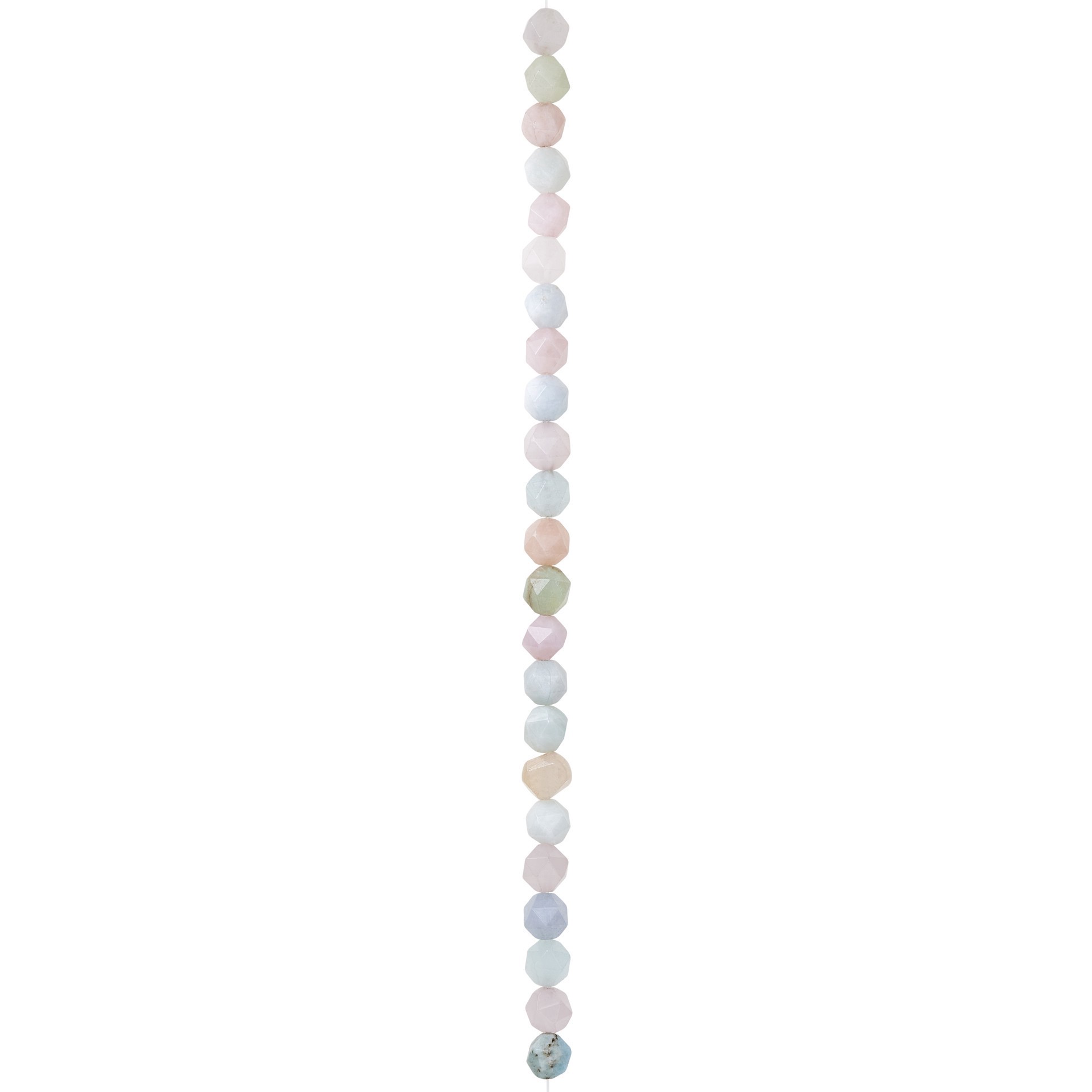 slide 2 of 3, Morganite Faceted Beads By Bead Landing, 8mm, 8mm