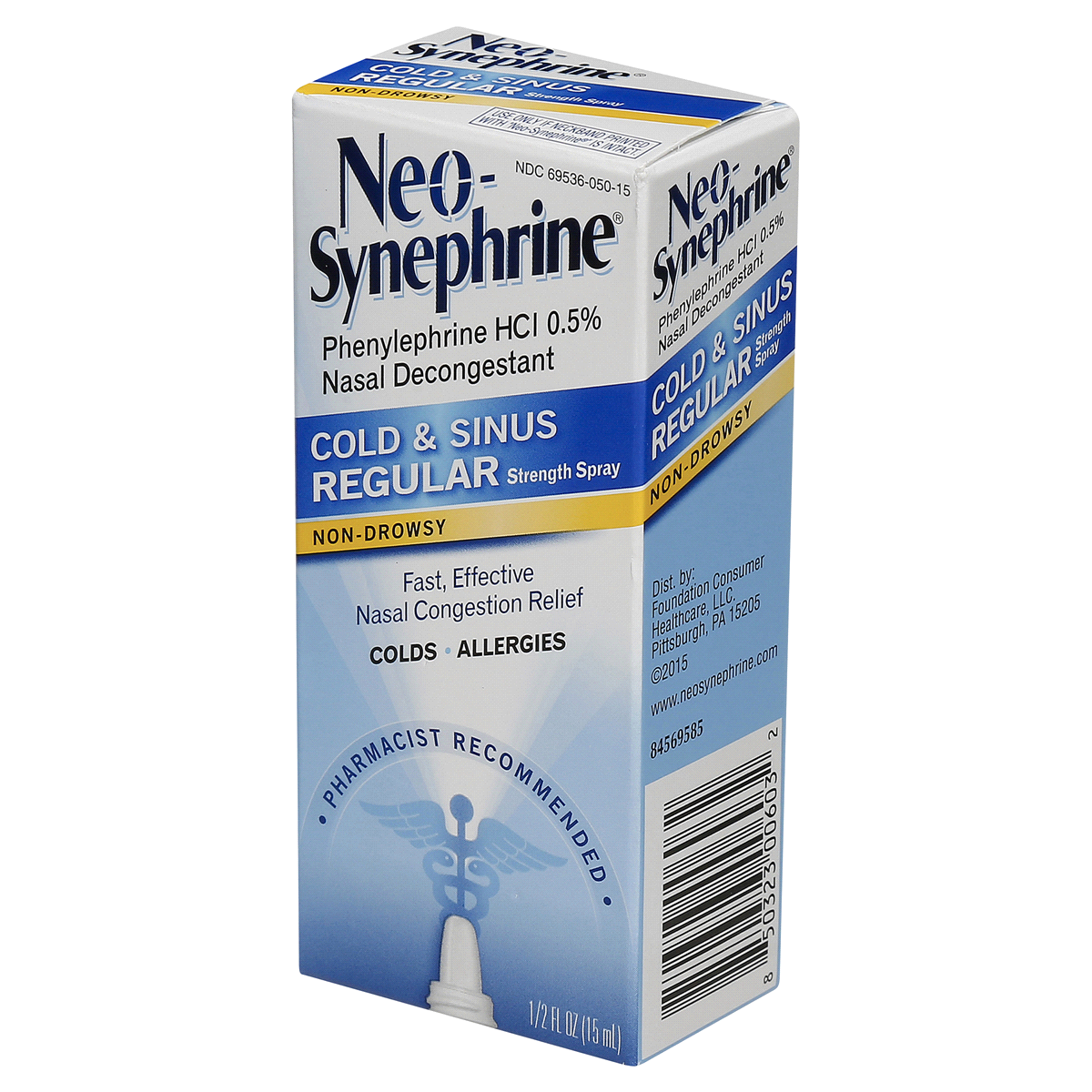 slide 4 of 7, Neo-Synephrine Cold And Sinus Regular Strength Nasal Spray, 0.5 fl oz