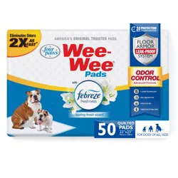 Four Paws Wee-Wee Odor Control with Febreze Freshness Dog Pads - 50ct