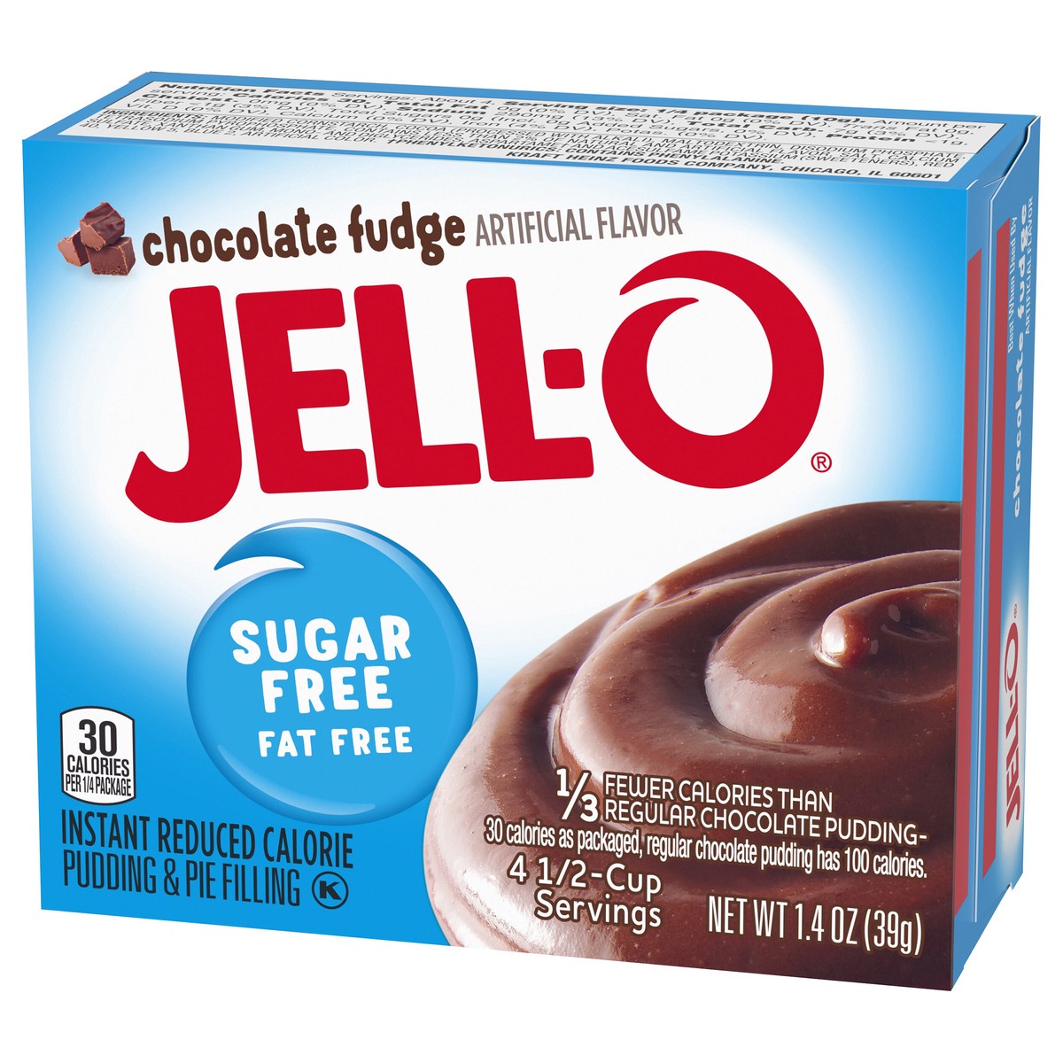 slide 3 of 9, Jell-O Sugar Free Chocolate Fudge Instant Pudding Mix, 1.4 oz Box, 1.4 oz