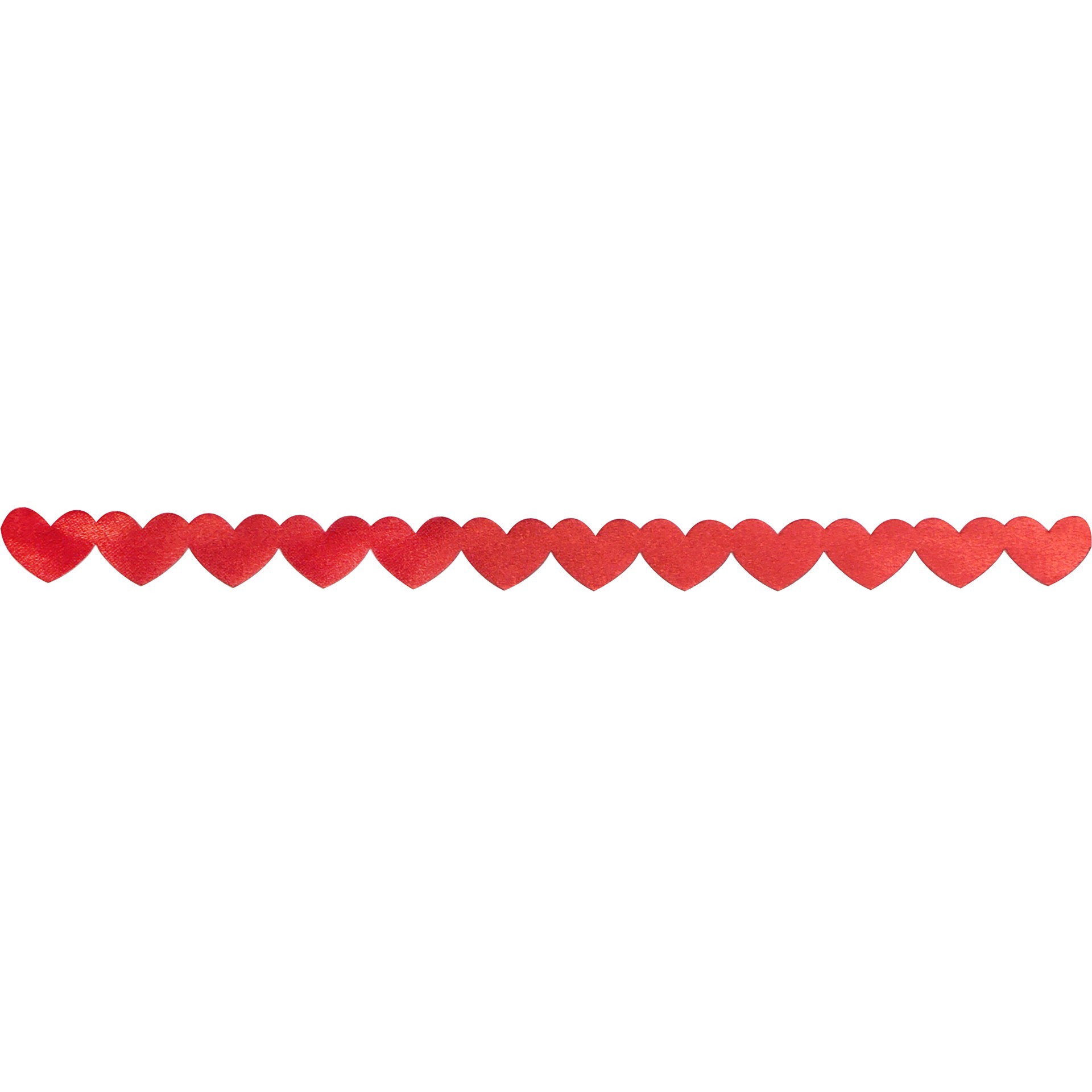 slide 3 of 3, 5/8" X 12ft. Red Die Cut Hearts Satin Ribbon By Celebrate It, 5/8 in x 12 ft