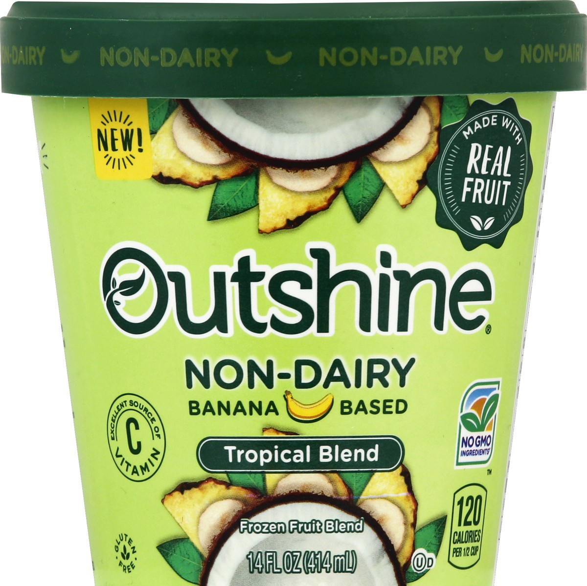 slide 3 of 3, Outshine Non Dairy Tropical Blend, 14 fl oz