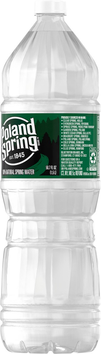 slide 6 of 7, POLAND SPRING Brand 100% Natural Spring Water, 50.7-ounce plastic bottle, 50.7 oz