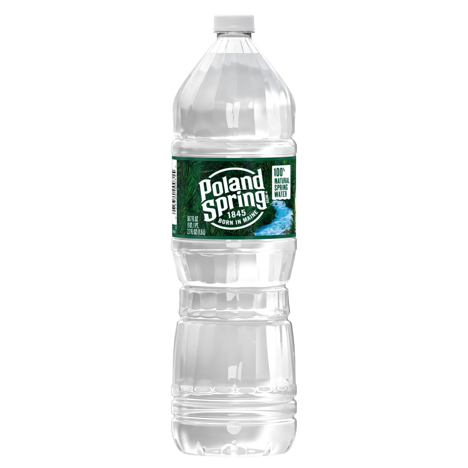 slide 1 of 7, POLAND SPRING Brand 100% Natural Spring Water, 50.7-ounce plastic bottle, 50.7 oz