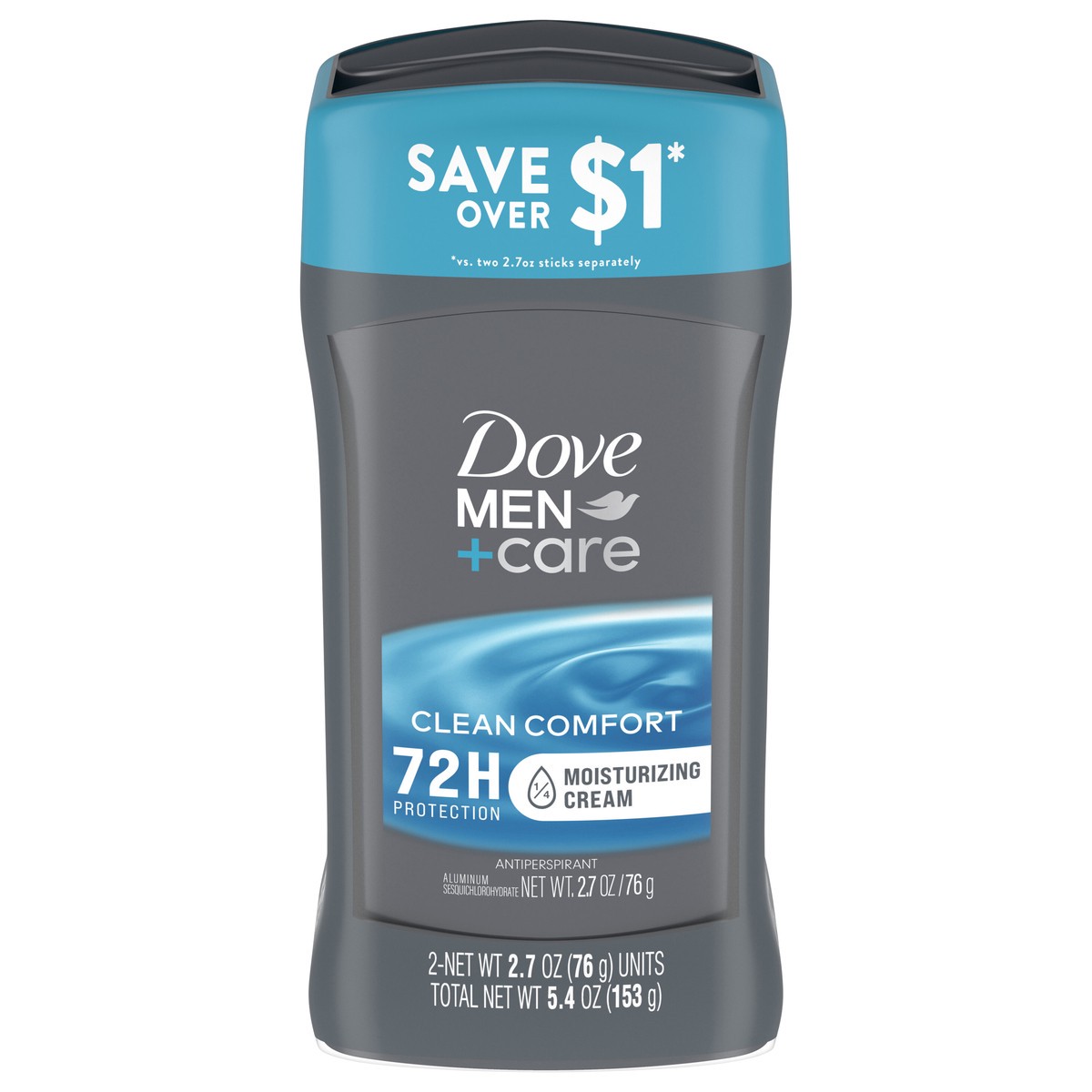 slide 11 of 13, Dove Men+Care Antiperspirant Deodorant Stick Clean Comfort, 2.7 oz, Twin Pack, 2.7 oz