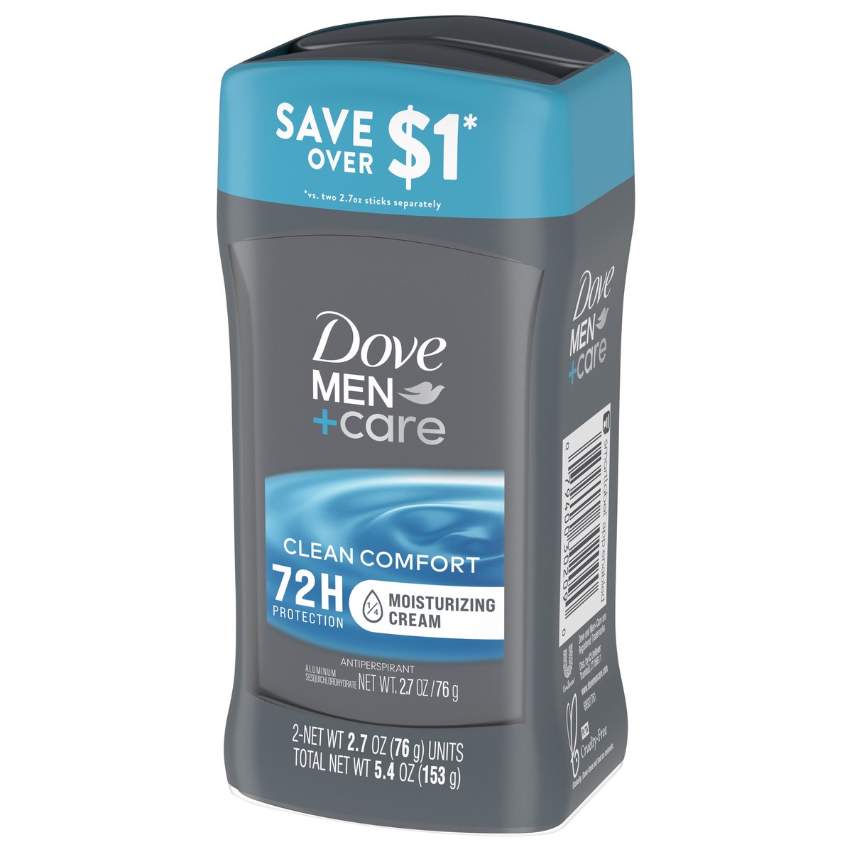 slide 12 of 13, Dove Men+Care Antiperspirant Deodorant Stick Clean Comfort, 2.7 oz, Twin Pack, 2.7 oz