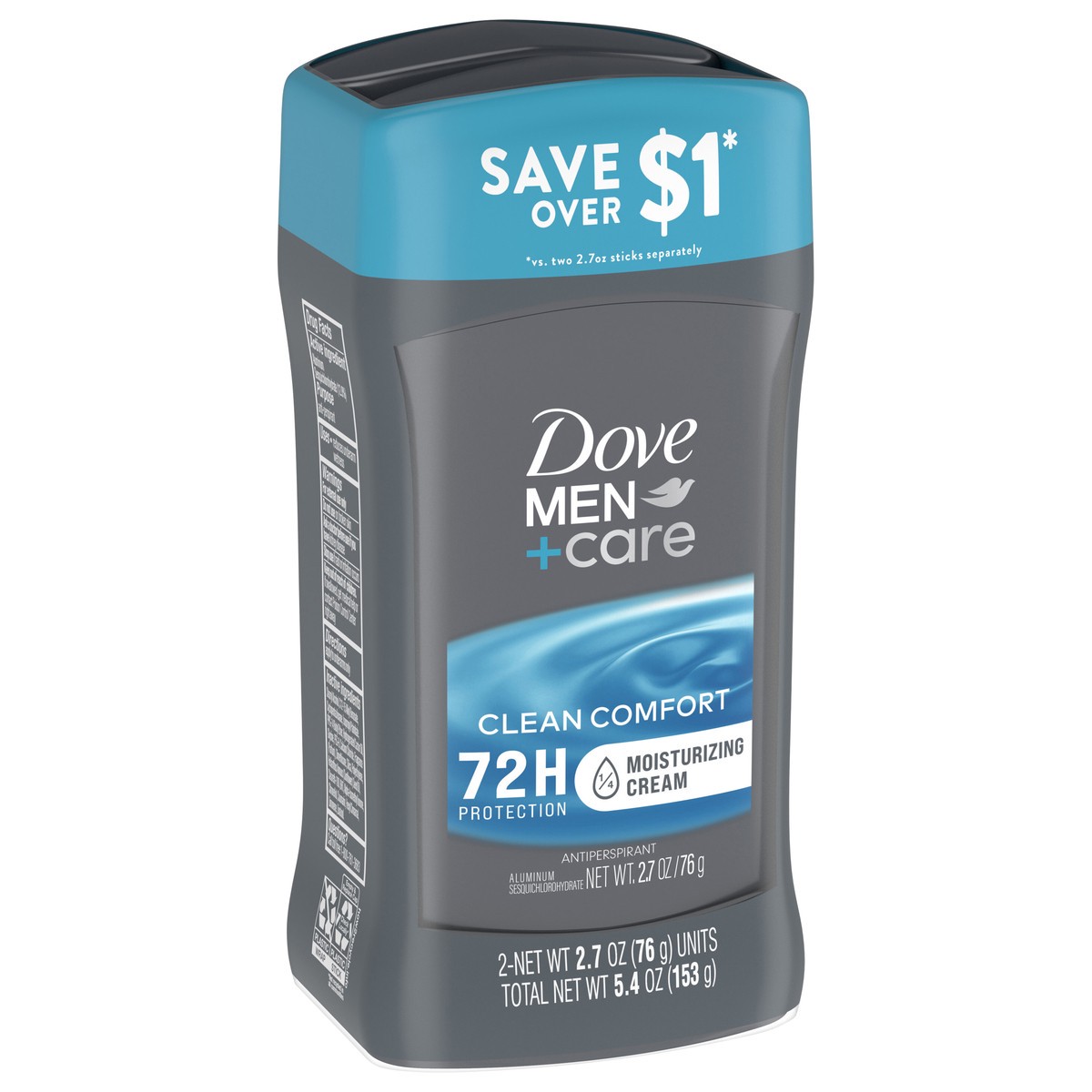 slide 7 of 13, Dove Men+Care Antiperspirant Deodorant Stick Clean Comfort, 2.7 oz, Twin Pack, 2.7 oz