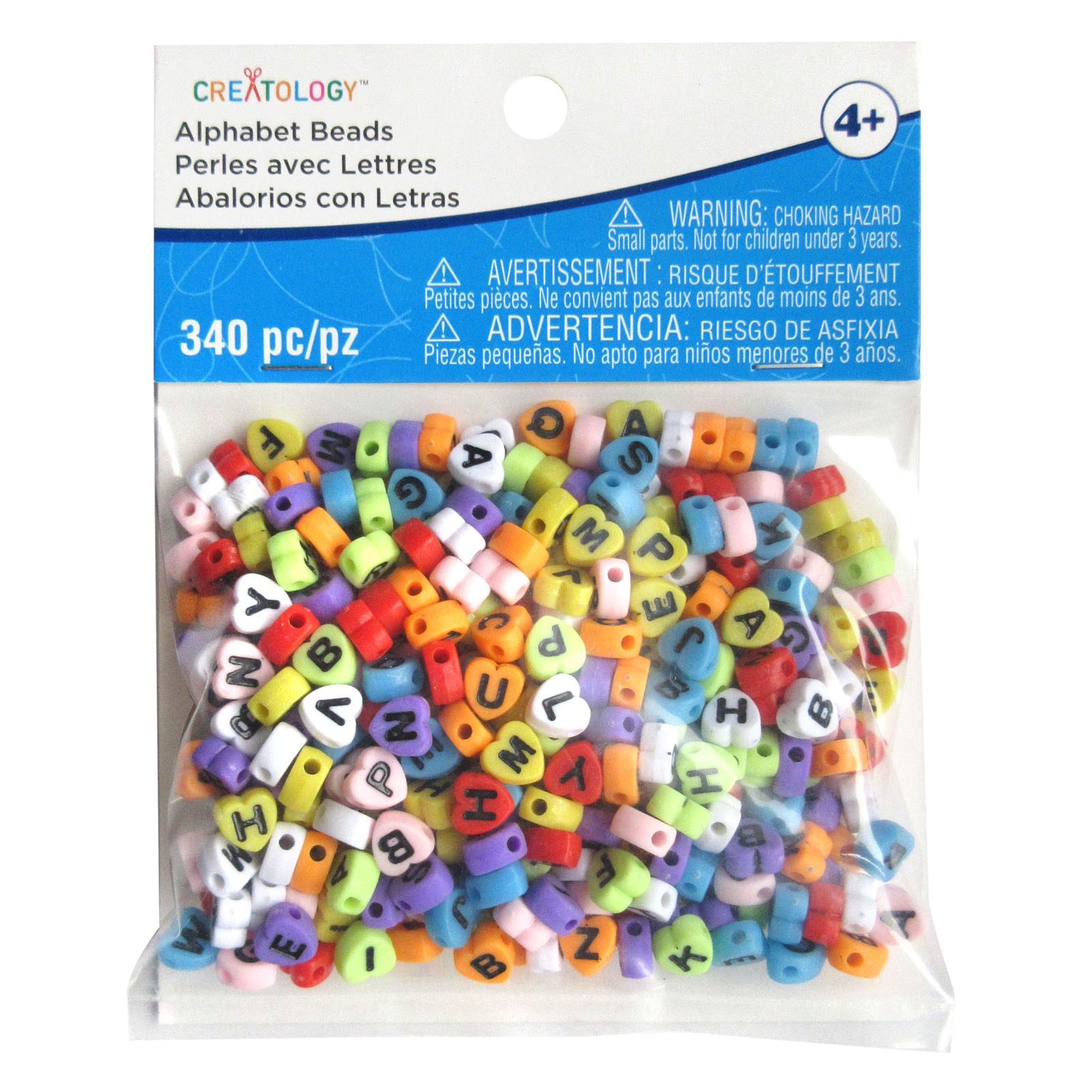 slide 2 of 2, 7mm Bright Heart-Shaped Alphabet Beads By Creatology, 7mm