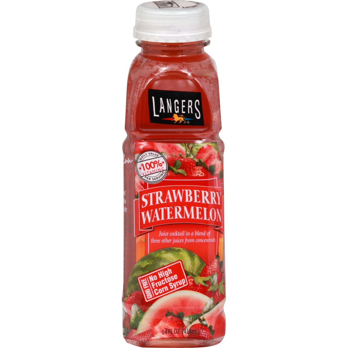 slide 1 of 1, Langers Strawberry Watermelon Juice - 14 fl oz, 14 fl oz