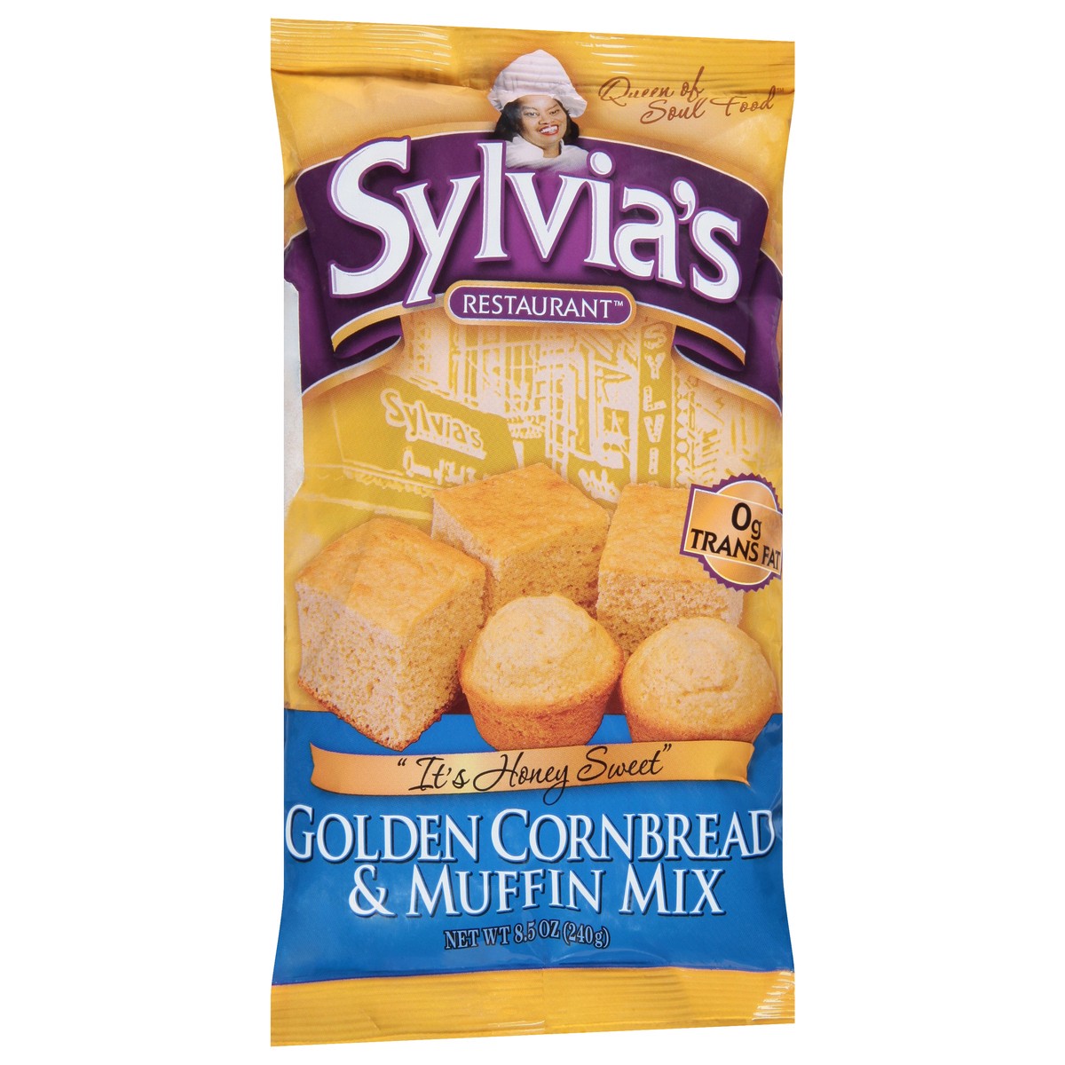 slide 4 of 9, Sylvia's Golden Cornbread & Muffin Mix, 8.5 oz