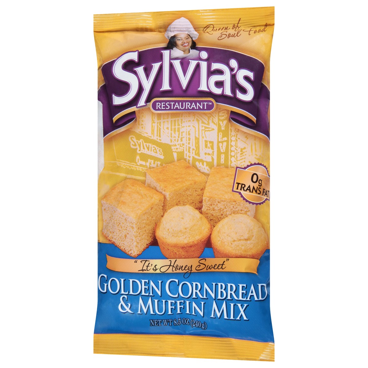 slide 9 of 9, Sylvia's Golden Cornbread & Muffin Mix, 8.5 oz