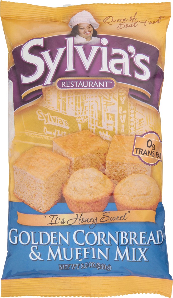 slide 3 of 9, Sylvia's Golden Cornbread & Muffin Mix, 8.5 oz