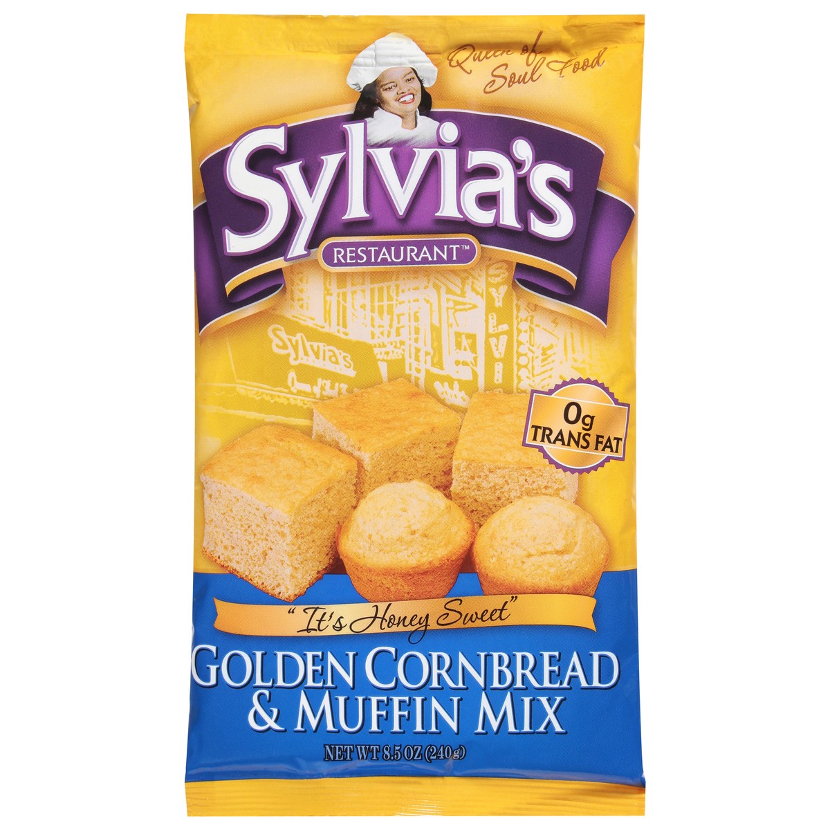 slide 1 of 9, Sylvia's Restaurant Golden Cornbread & Muffin Mix 8.5 oz, 8.5 oz