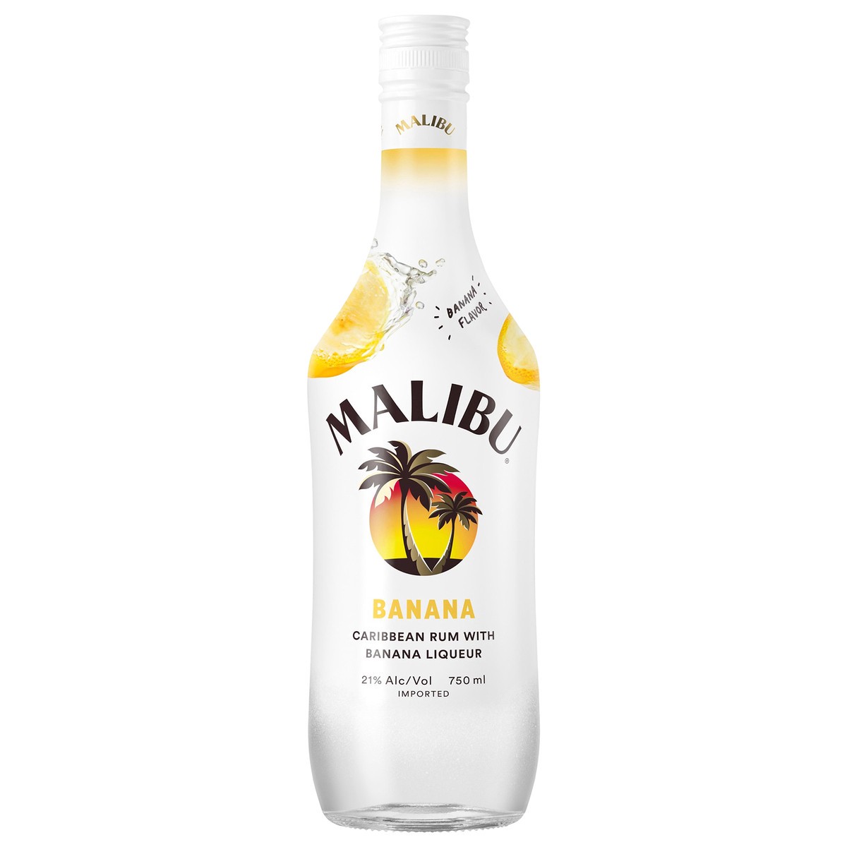 slide 1 of 3, Malibu Tropical Banana Rum, 750 ml