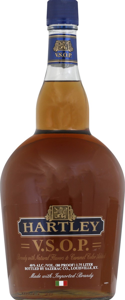 slide 6 of 6, Hartley's Hartley VSOP Brandy 1.75l Glass Bottle 80 Proof, 1.75 liter