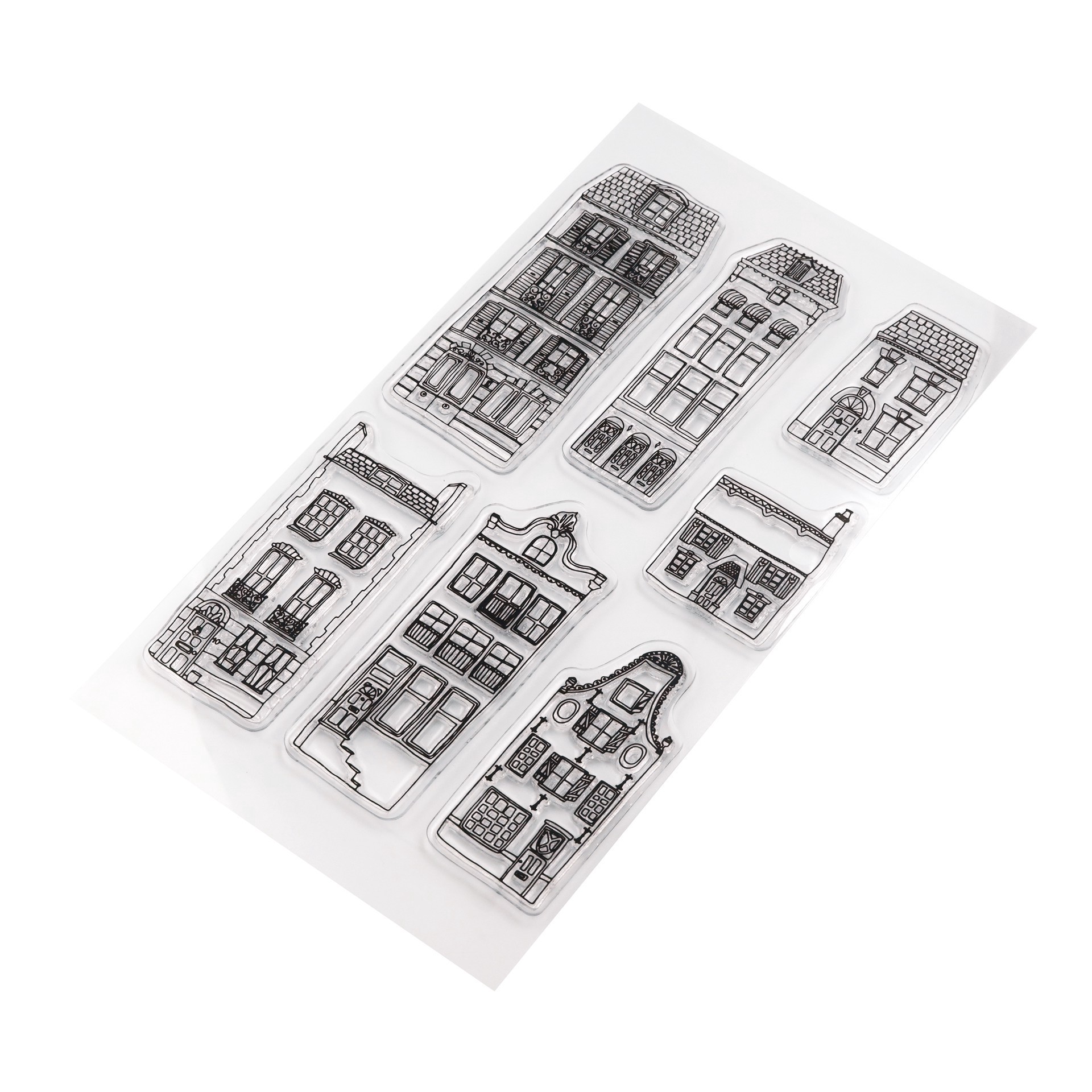 slide 2 of 3, Houses Clear Stamp Set By Recollections, 4 in x 8 in