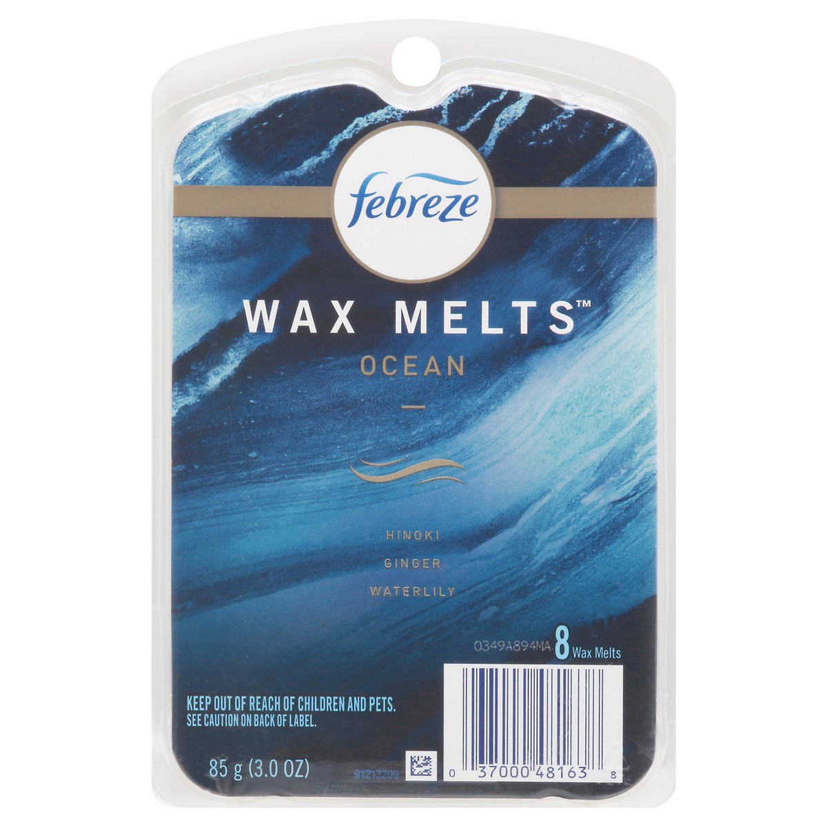 slide 1 of 8, Febreze Fbrze Wax Melt Ocean, 1 ct