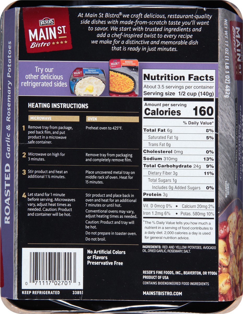 slide 7 of 11, Main St. Bistro Roasted Garlic & Rosemary Potatoes 17 oz, 17 oz