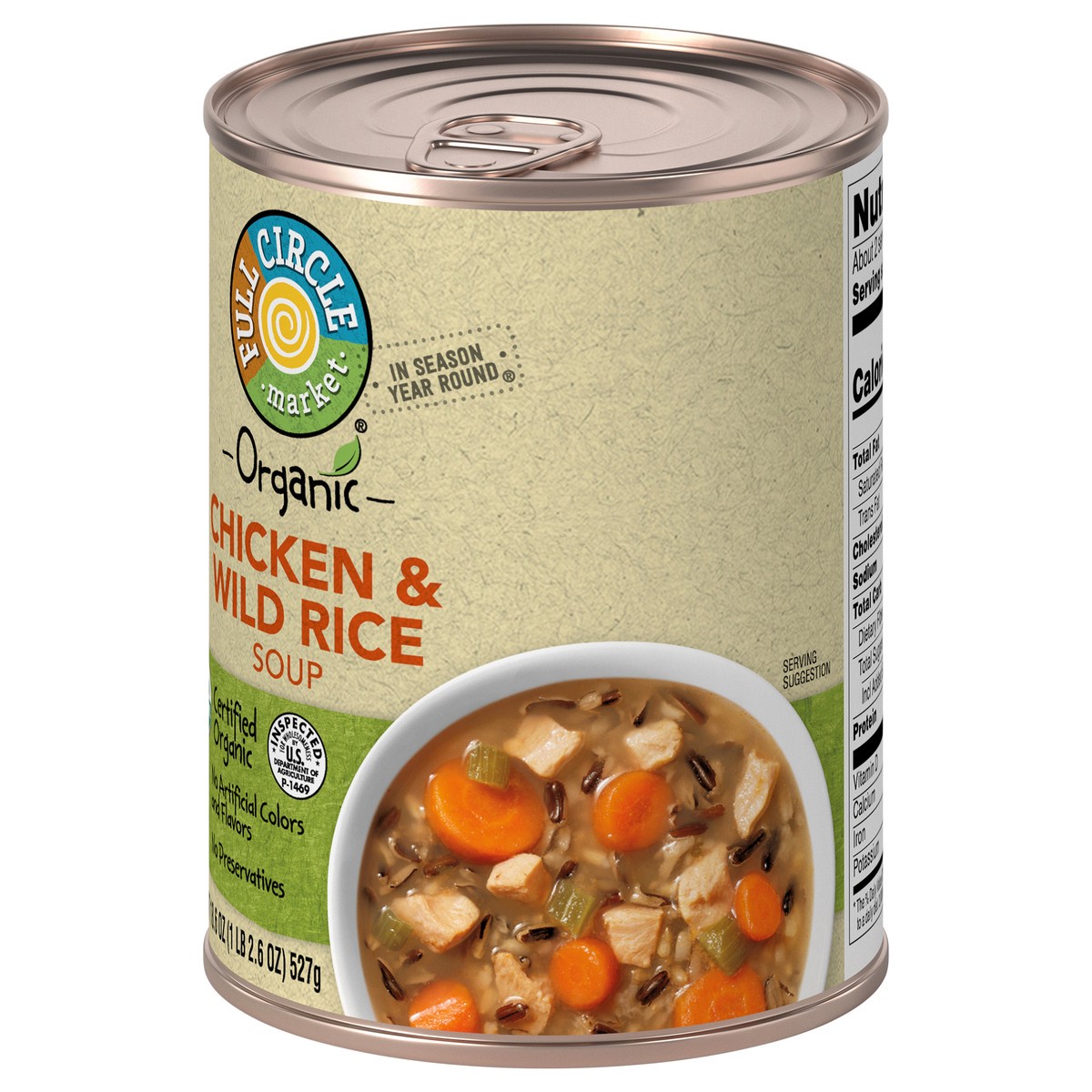 slide 3 of 4, Full Circle - Organic Chicken And Wild Rice Soup (18.6 Oz), 18.6 oz