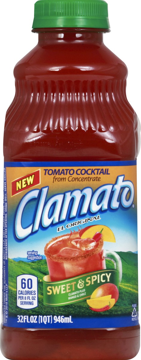 slide 1 of 2, Clamato Tomato Cocktail - 32 oz, 32 fl oz