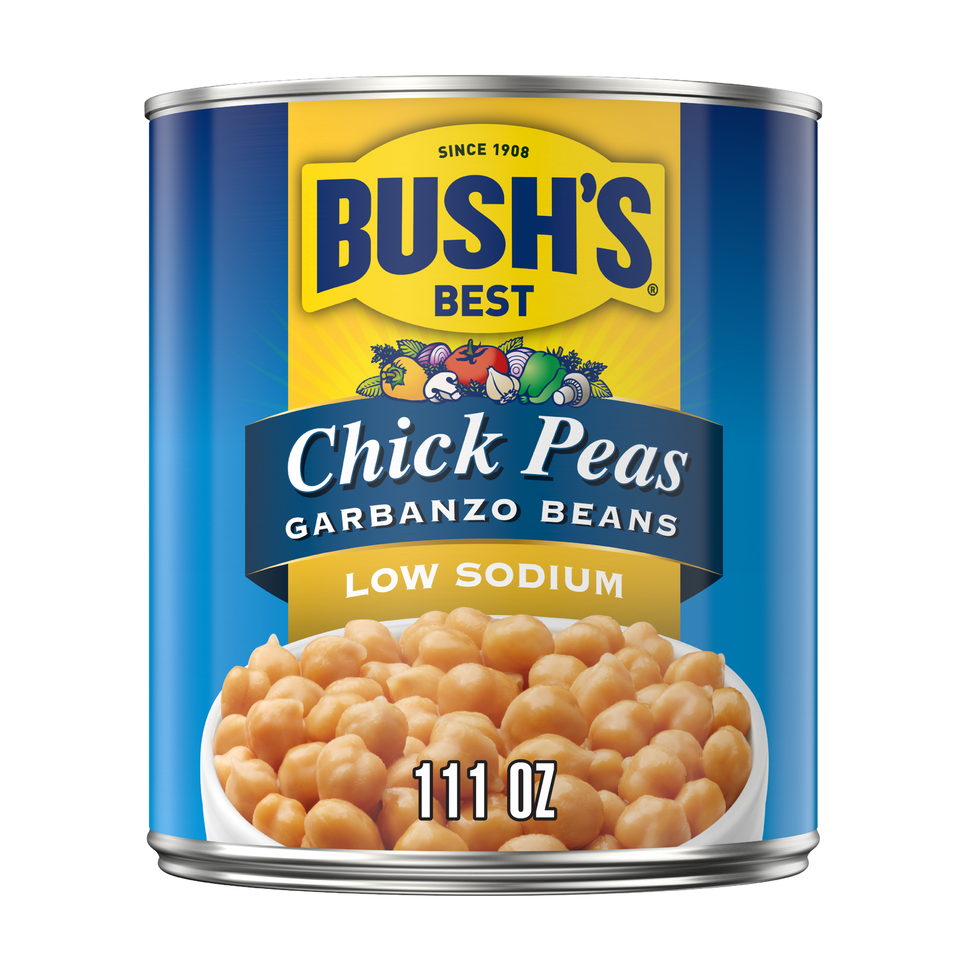 slide 1 of 5, Bush's Best Bush's Low Sodium Garbanzo Beans 111 oz, 111 oz