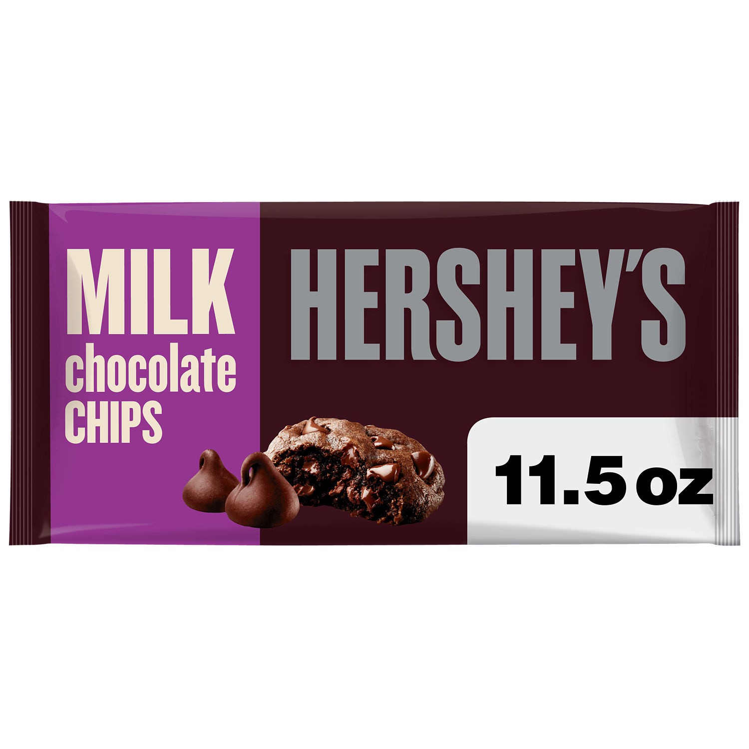 slide 5 of 9, Hershey's Milk Chocolate Baking Chips Bag, 11.5 oz, 11.5 oz