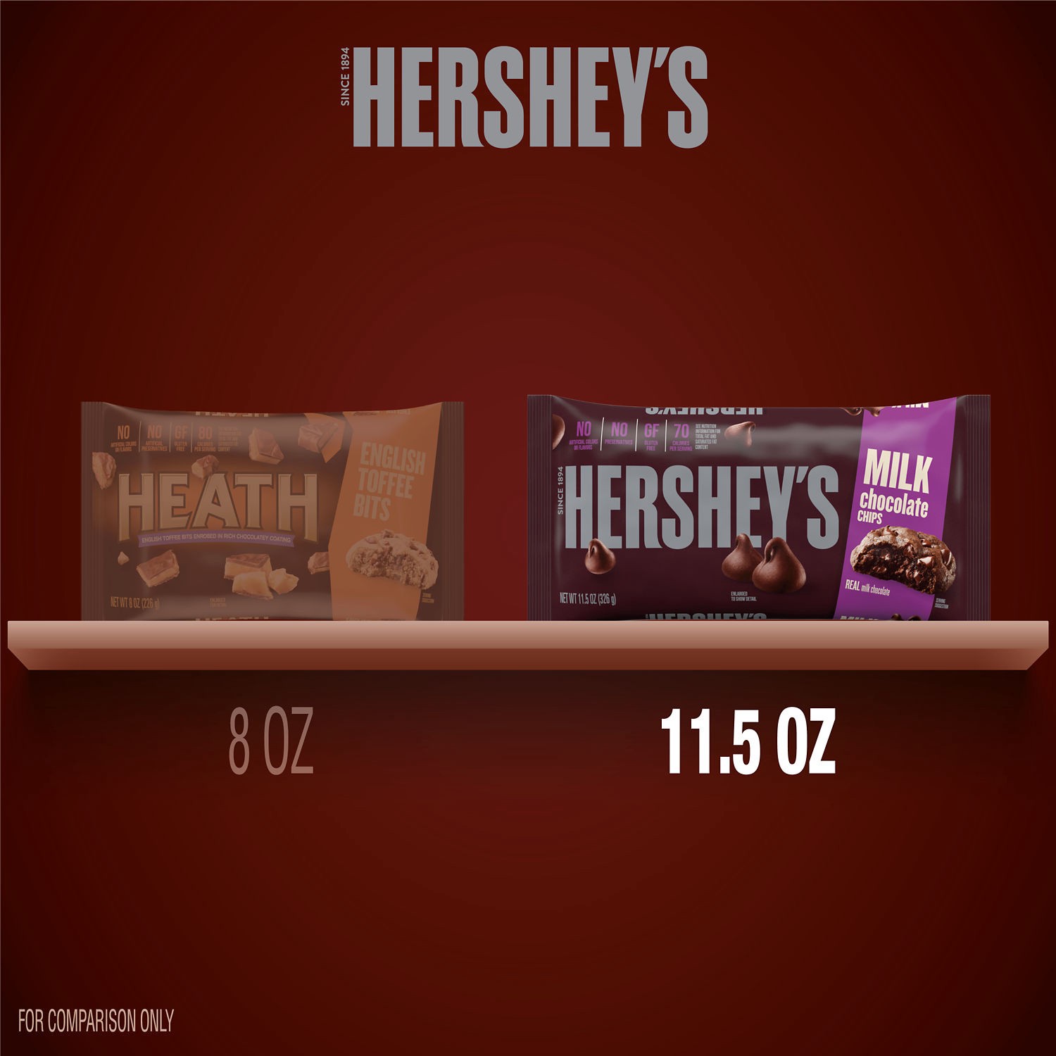 slide 9 of 9, Hershey's Milk Chocolate Baking Chips Bag, 11.5 oz, 11.5 oz