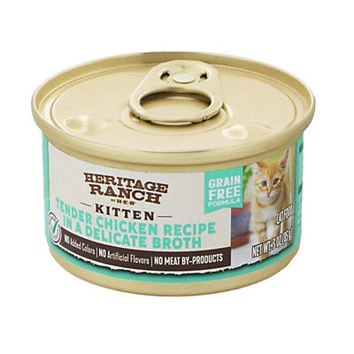 slide 1 of 1, Heritage Ranch by H-E-B Tender Chicken Recipe Wet Cat Food, 3 oz