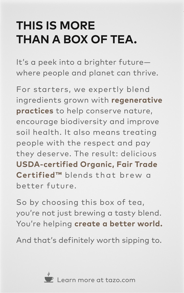 slide 3 of 4, TAZO TB ORG FT Awake 6 16ct, 1.4 oz