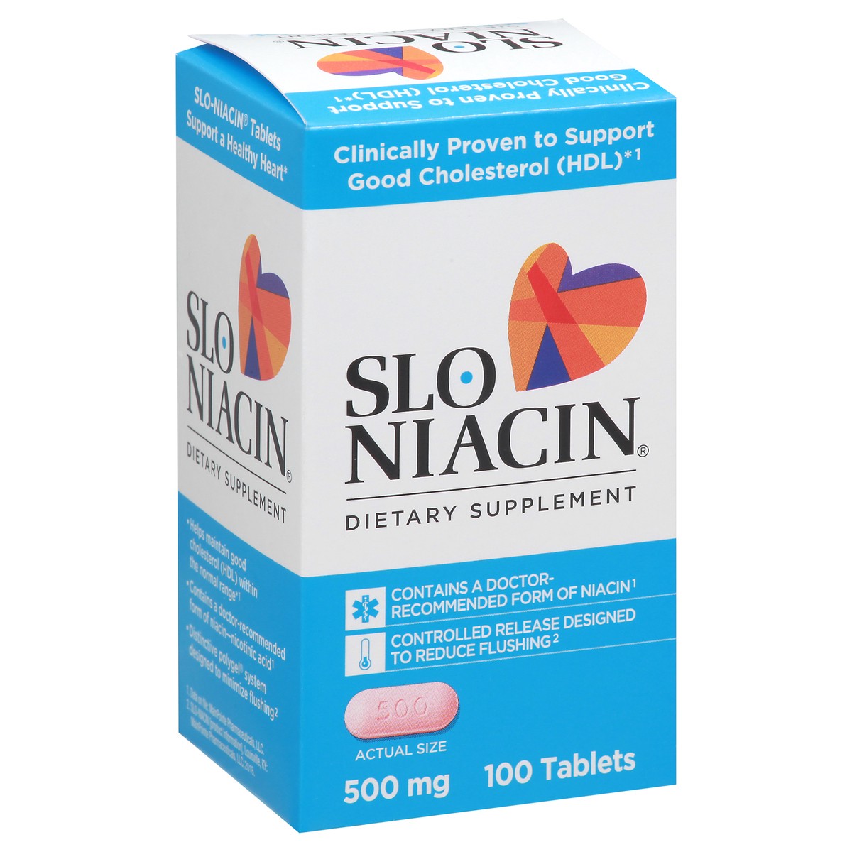 slide 2 of 13, Slo-Niacin Tablets Dietary Supplement 100 ea, 100 ct