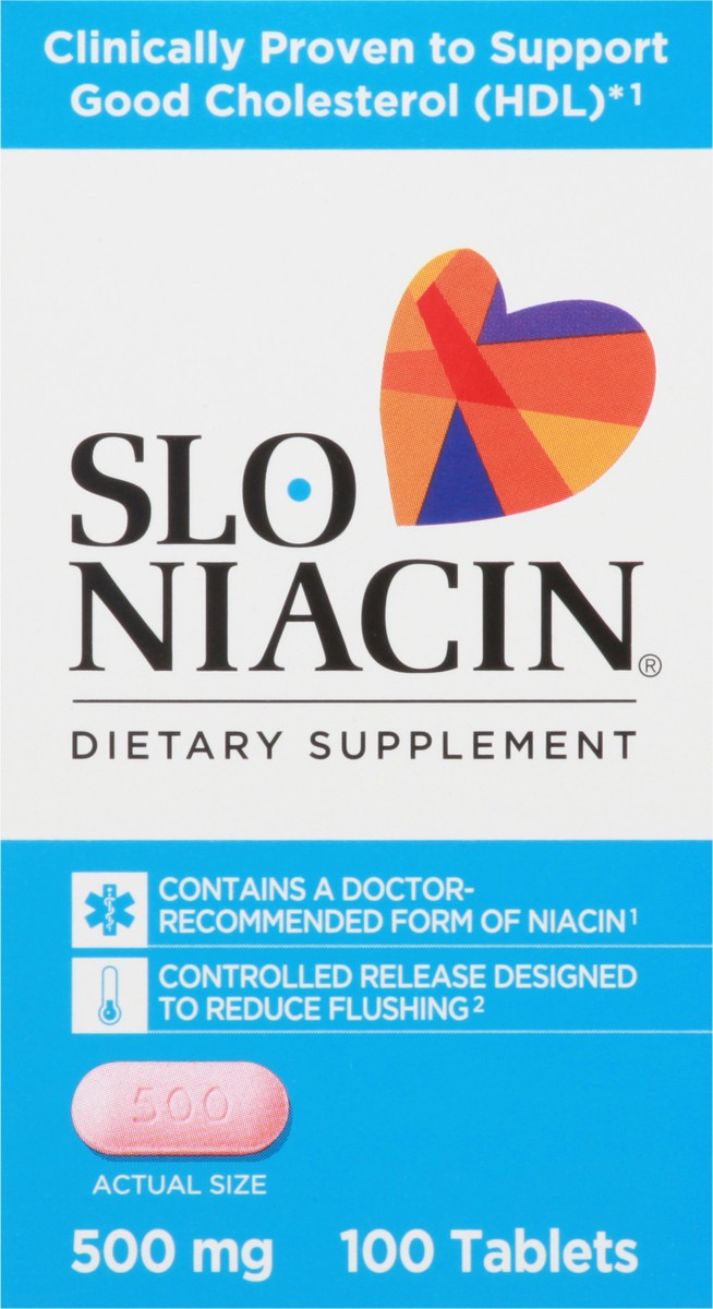 slide 1 of 13, Slo-Niacin Tablets Dietary Supplement 100 ea, 100 ct