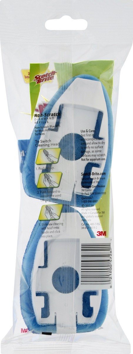 slide 8 of 10, Scotch-Brite Zero Scratch Effective + Gentle Dishwand Refills 2 Each, 2 ct