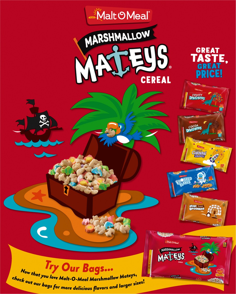 slide 3 of 7, Malt-O-Meal Marshmallow Mateys Breakfast Cereal with Marshmallow Bits, 7.8 OZ Box, 7.8 oz