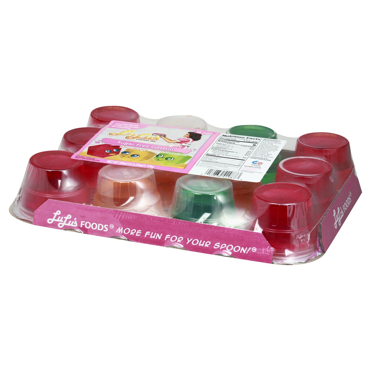 slide 4 of 13, Lulus Sugar Free Strawberry, Orange and Lime Gelatin 12 ea, 12 ct; 4 oz