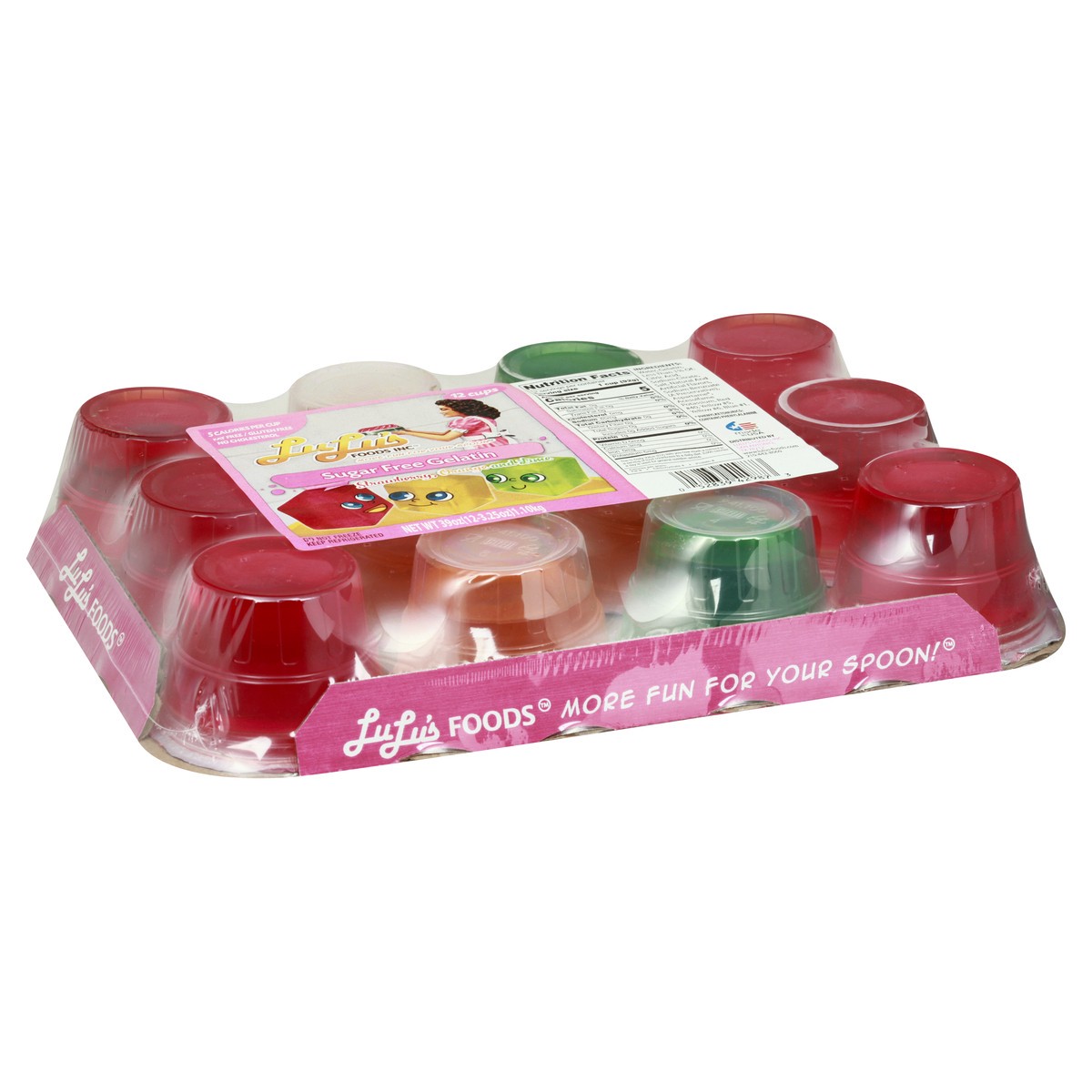 slide 3 of 13, Lulus Sugar Free Strawberry, Orange and Lime Gelatin 12 ea, 12 ct; 4 oz