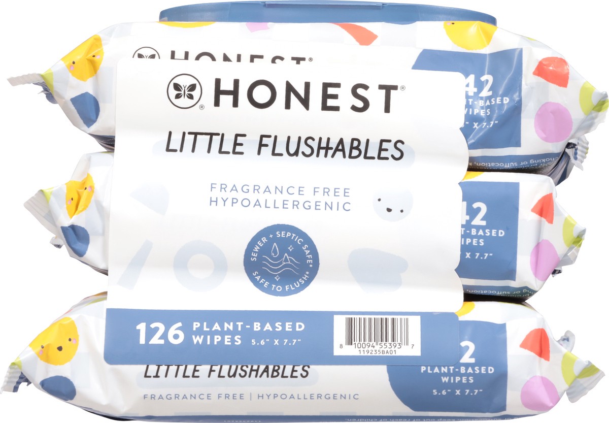 slide 2 of 12, The Honest Company Toddler Flushable Wipes 126ct - 126 CT, 126 ct