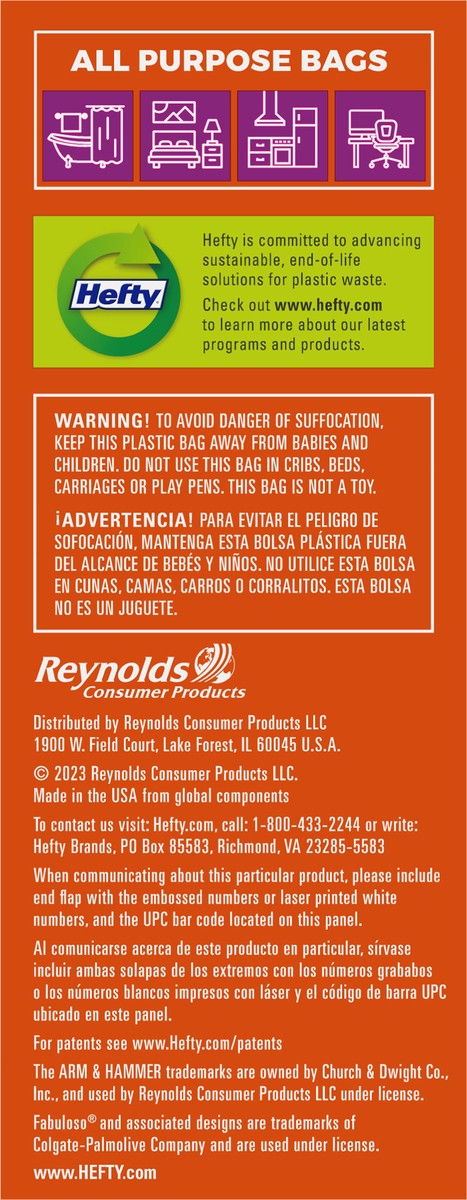 slide 5 of 9, Hefty 8 Gallon Drawstring Fabuloso Scent Trash Bags Medium 26 ea, 26 ct