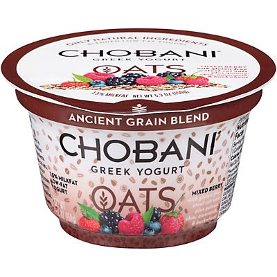 slide 1 of 1, Chobani Low Fat Oats Mixed Berry Greek Yogurt, 5.3 oz