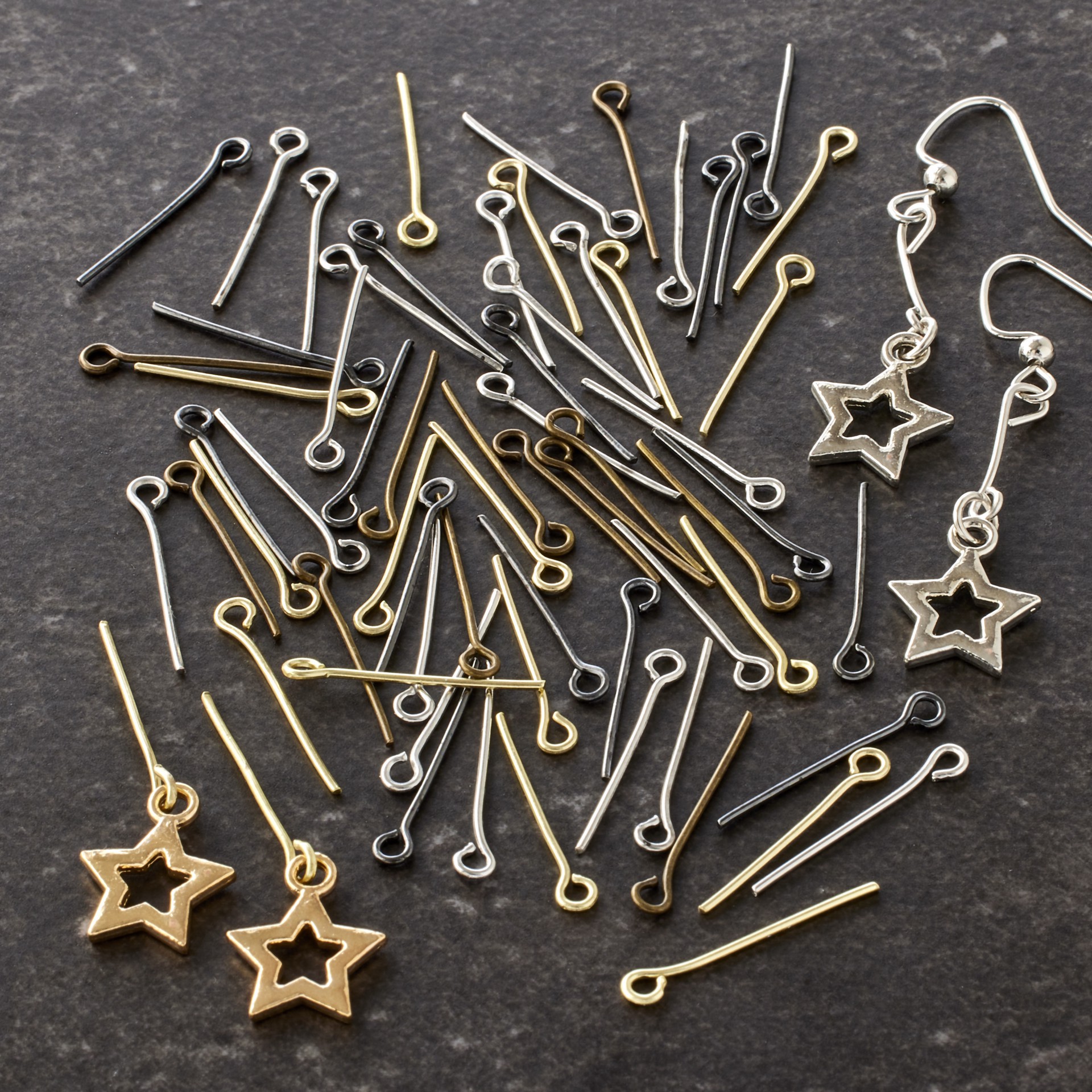 slide 2 of 3, Eye Pin Value Pack Starter Kit By Bead Landing, 1,250 eye pins