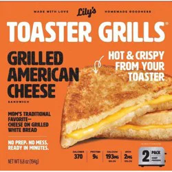 Lily's Toaster Grills American Grilled Cheese Sandwich - 2 Each