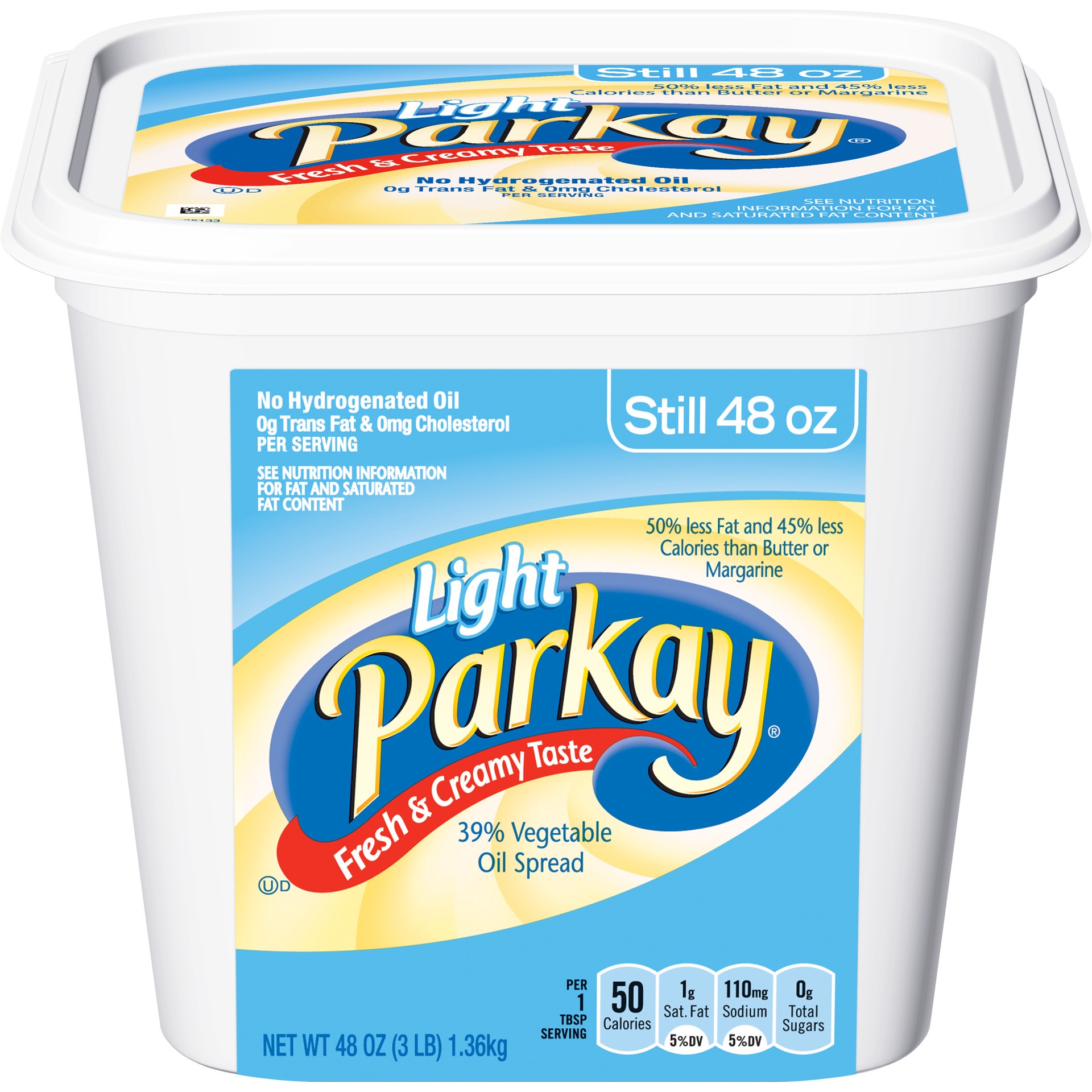 slide 1 of 5, Parkay Light 39% Vegetable Oil Spread 48 oz, 48 oz