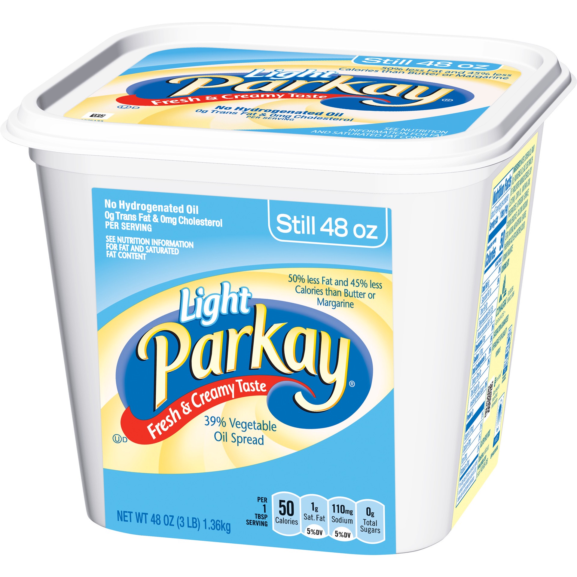 slide 5 of 5, Parkay Light 39% Vegetable Oil Spread 48 oz, 48 oz