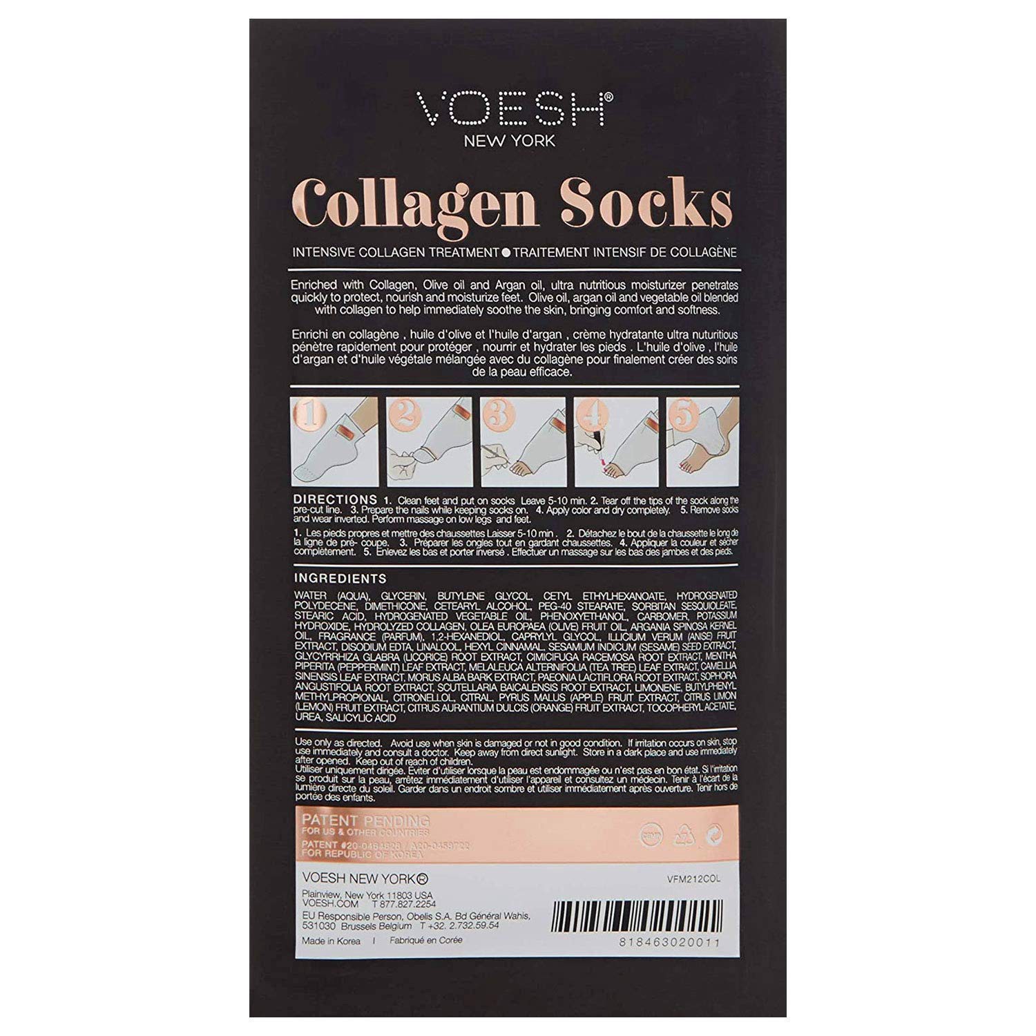 slide 2 of 2, VOESH Collagen Socks, 1 ct