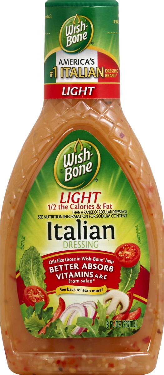 slide 2 of 2, Wish-Bone Light Italian Dressing, 8 fl oz