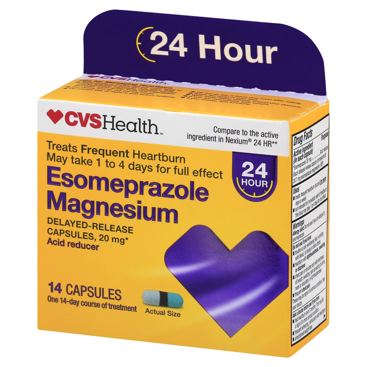 slide 10 of 10, CVS Health Esomeprazole Magnesium Capsules, 14 Ct, 1 ct