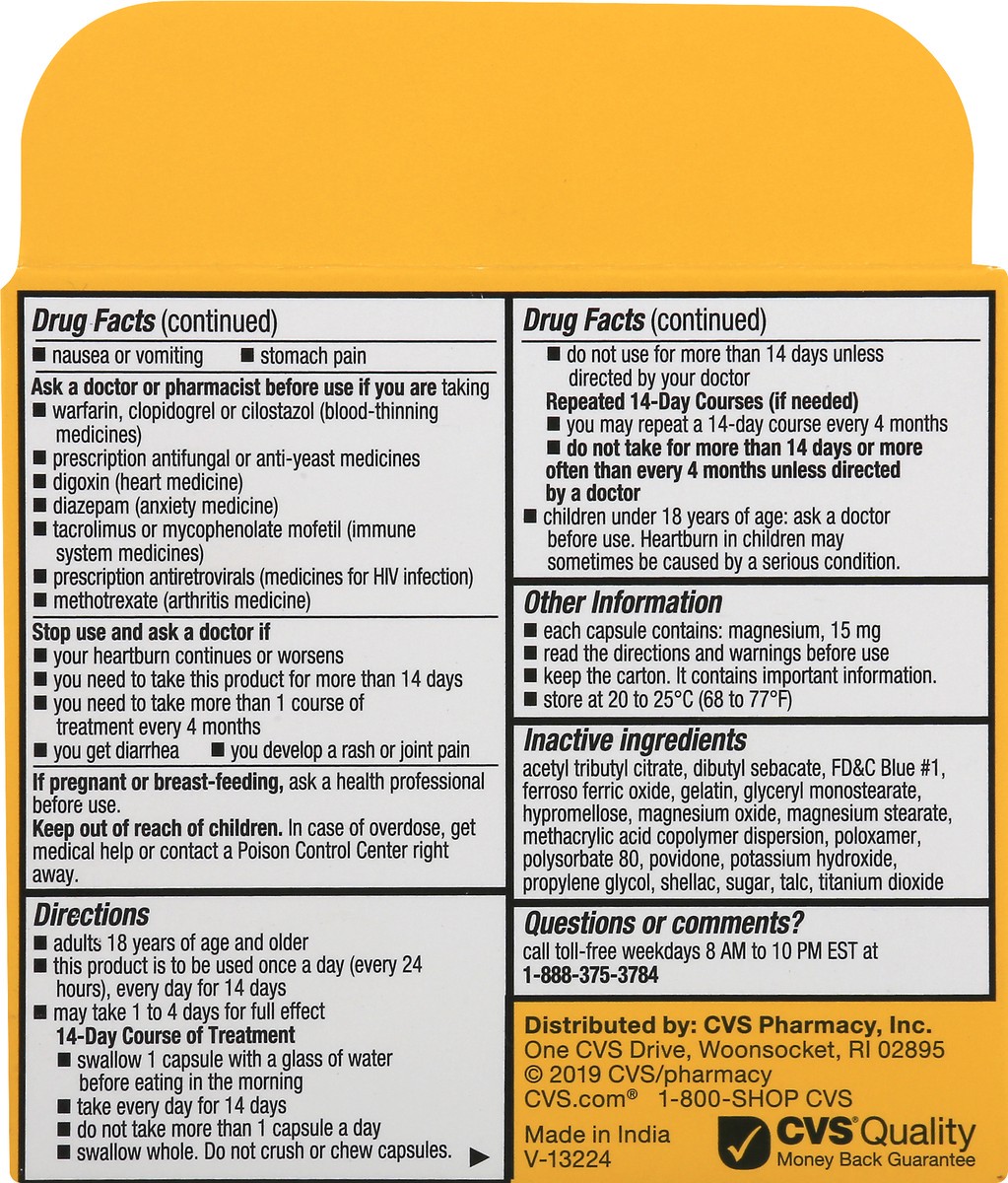 slide 6 of 10, CVS Health Esomeprazole Magnesium Capsules, 14 Ct, 1 ct