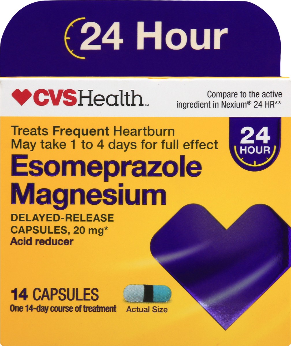slide 2 of 10, CVS Health Esomeprazole Magnesium Capsules, 14 Ct, 1 ct