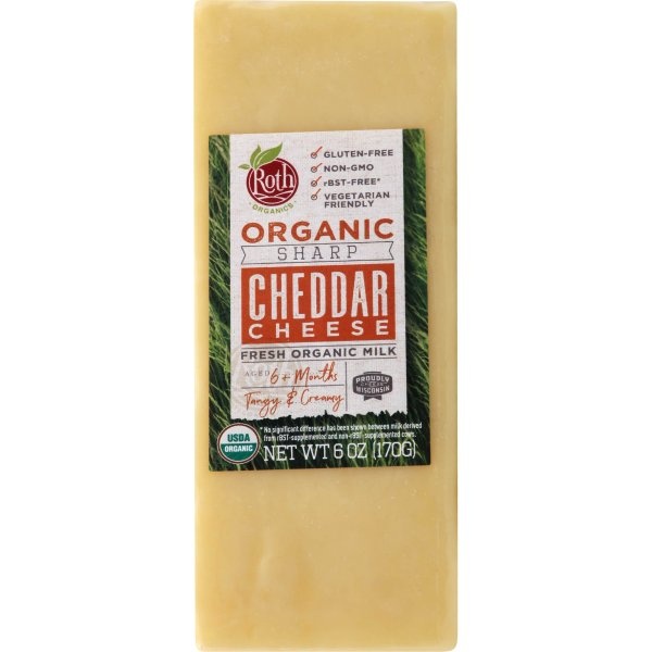 slide 1 of 1, Roth Cheese Organic Sharp Cheddar Cheese, 6 oz