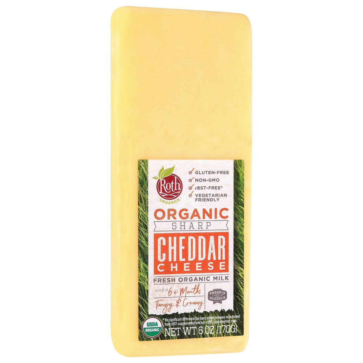 slide 9 of 14, Roth Organics Organic Sharp Cheddar Cheese 6 oz, 6 oz