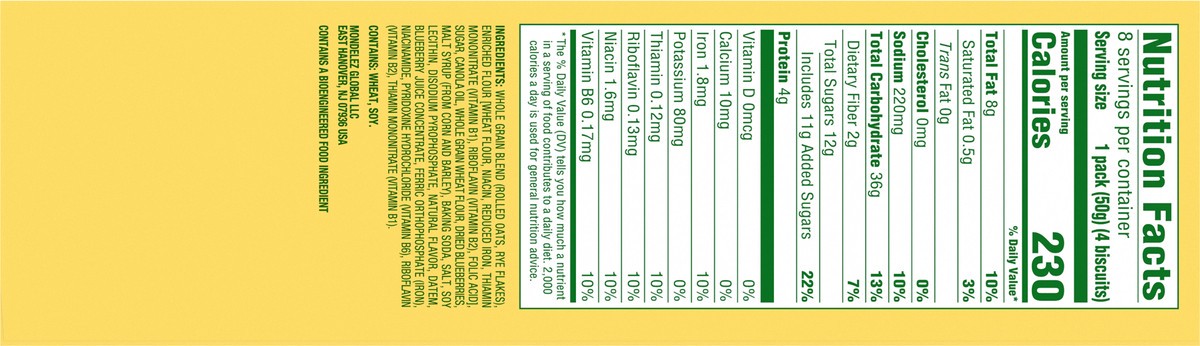 slide 5 of 9, belVita Blueberry Breakfast Biscuits, 8 Packs (4 Biscuits Per Pack), 14.08 oz